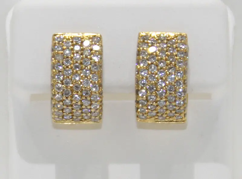 1.12-Carat Diamond Huggie Hoop Earrings 1