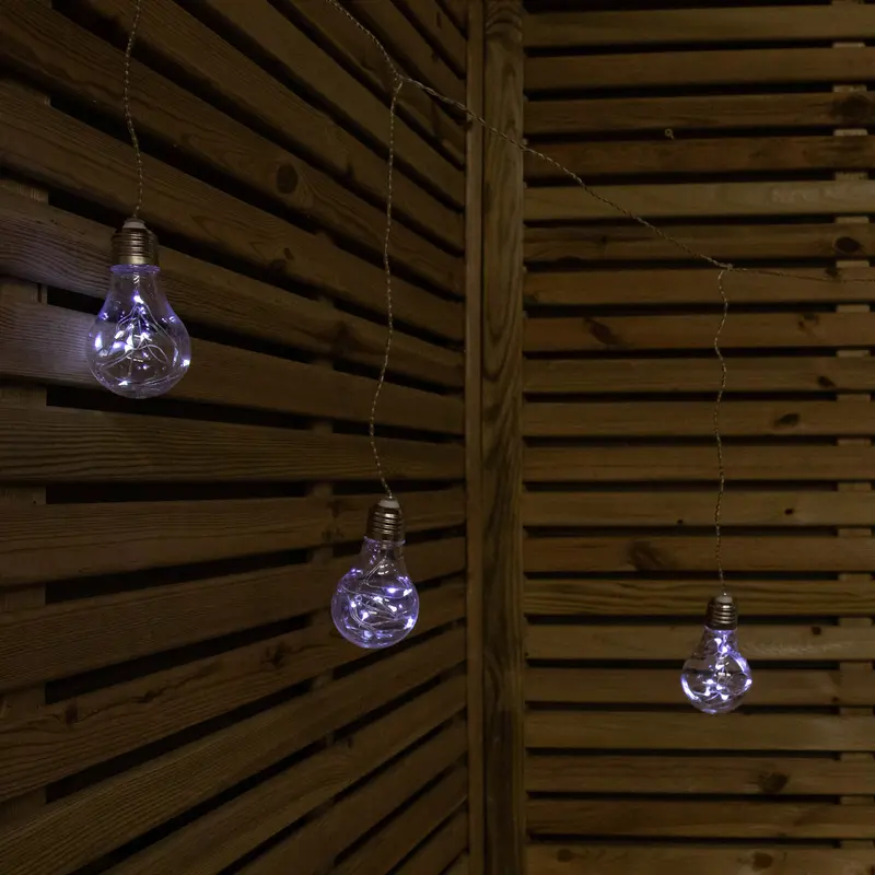 1.2M Edison-Style String Lights – Set Of 5 Battery-Powered Bulbs, 40 Leds 1