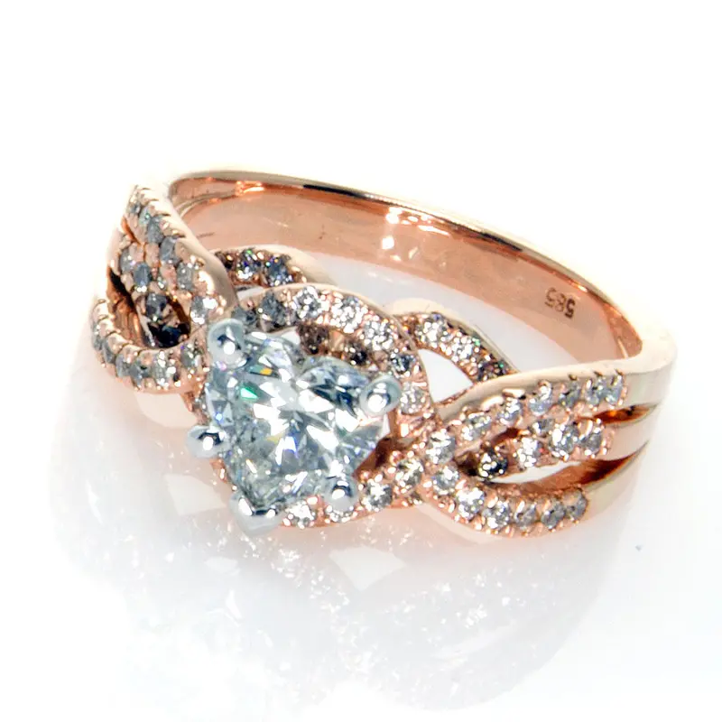 1.65 Carat Heart-Shaped Diamond Engagement Ring In 18K Rose Gold 1