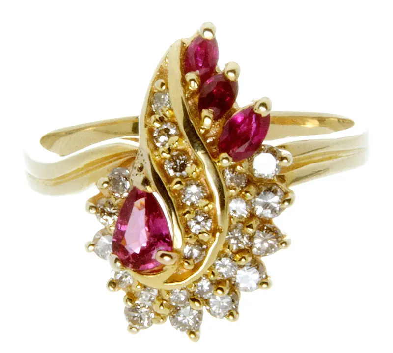 1.70 Carat Ruby And Diamond Cocktail Ring 1