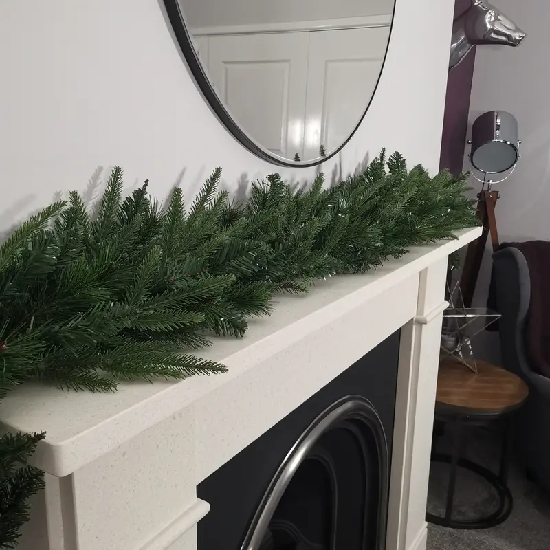 1.8M Norfolk Pine–Style Pe/Pvc Christmas Garland – Realistic Festive Greenery 1