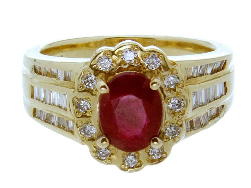 1.96 Carat Ruby And Diamond Statement Ring 1