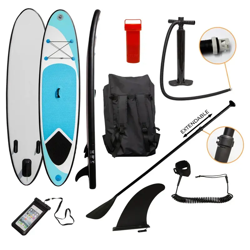 10-Foot Blue Inflatable Stand-Up Paddle Board 1