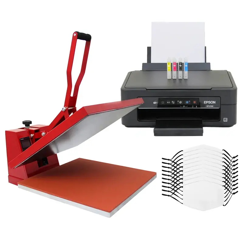 10 Sublimation Face Masks, Clam 38Cm Heat Press & Epson Printer 1
