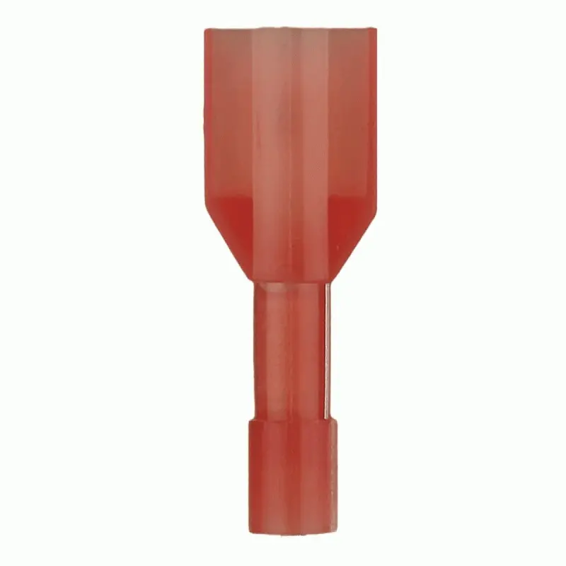 100-Pack Fully Insulated Male Disconnects – 22–18 Awg, 0.25" Tab (Rnmd250F) 1