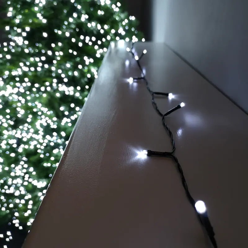 10M Battery-Powered Cool White Christmas String Lights – 100 Leds, Multi-Action Modes 1