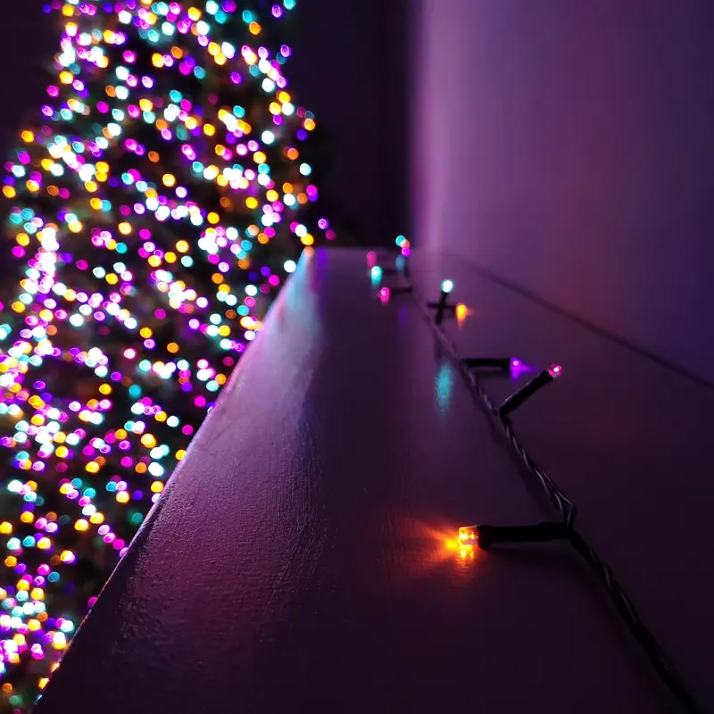 10M Battery-Powered Rainbow Led String Lights – 100 Bulbs 1