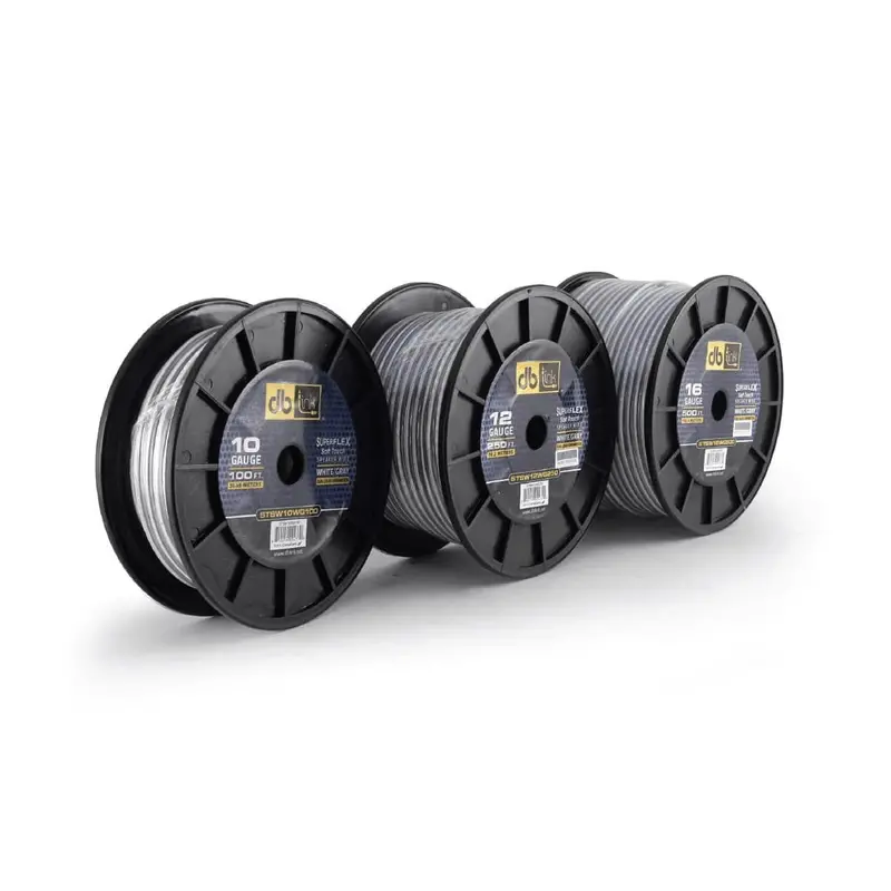 12-Gauge White/Gray Speaker Wire – 250-Foot Roll 1