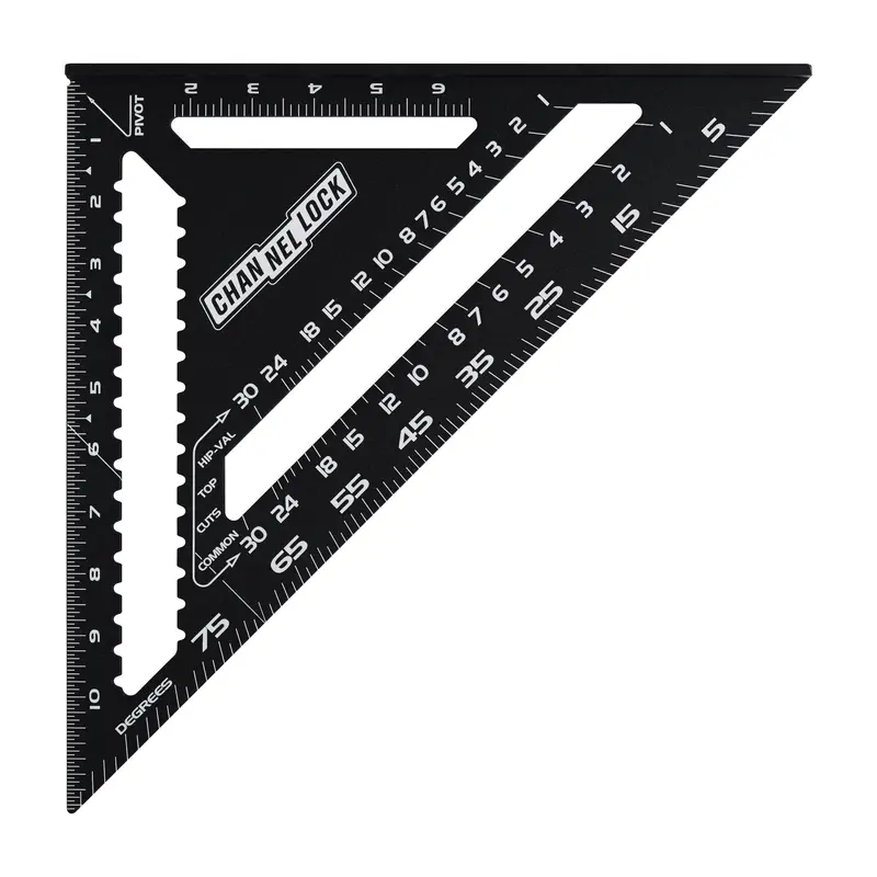 12-Inch Laser-Etched Aluminum Rafter Square For Precision Layout 1