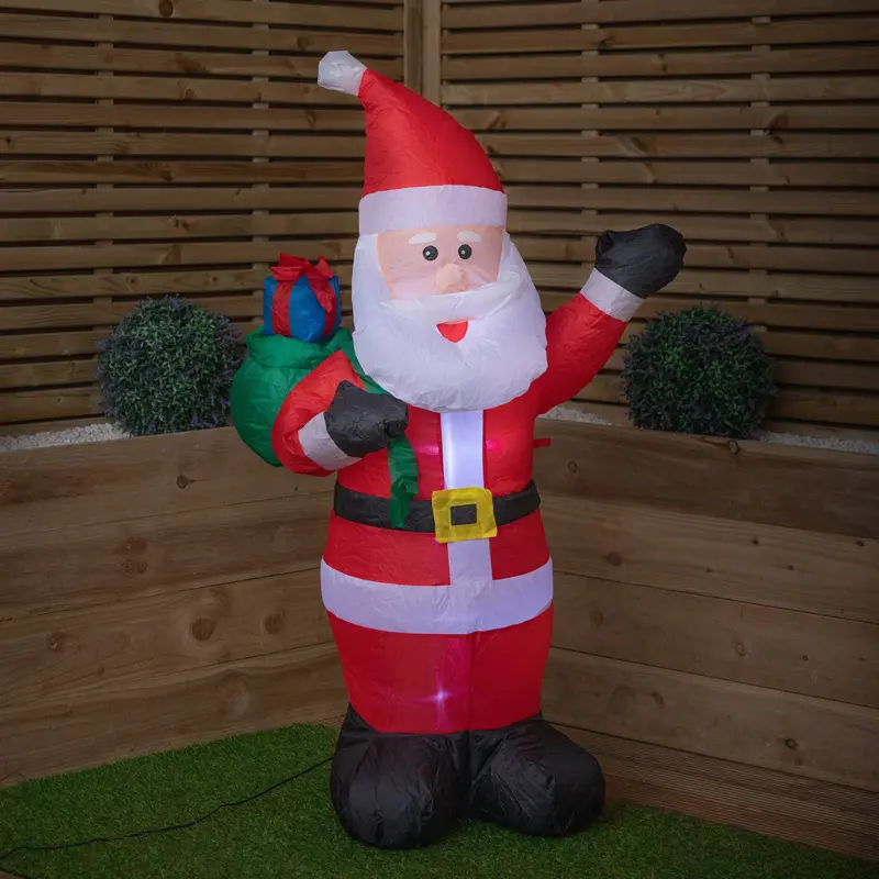 120Cm Standing Inflatable Santa – Fully Lit, Indoor/Outdoor Christmas Figure 1