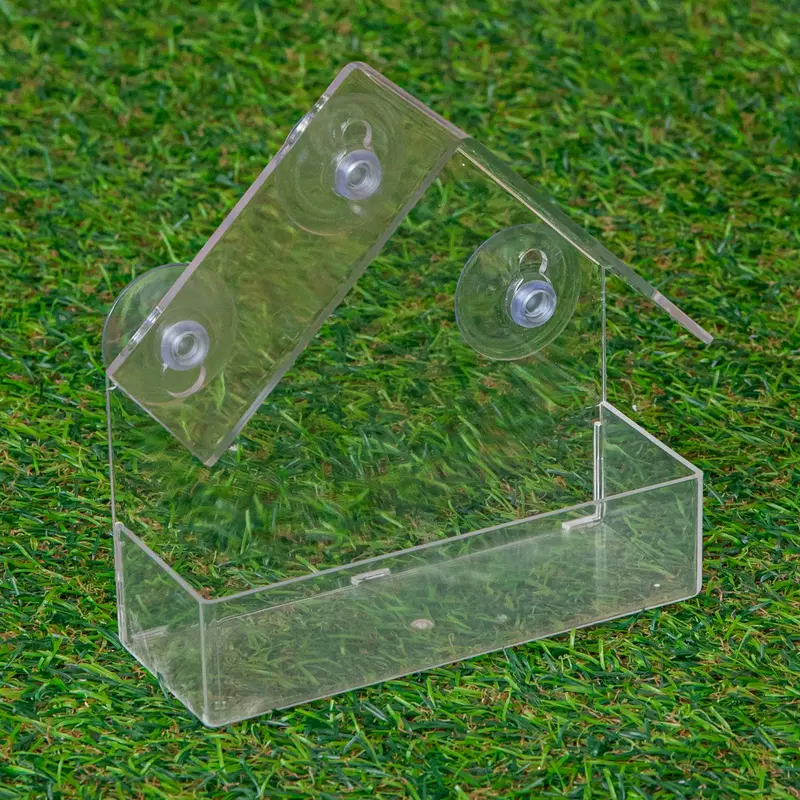15Cm Window-Mounted Wild Bird Seed Feeder With Suction Cups – Plastic Design 1