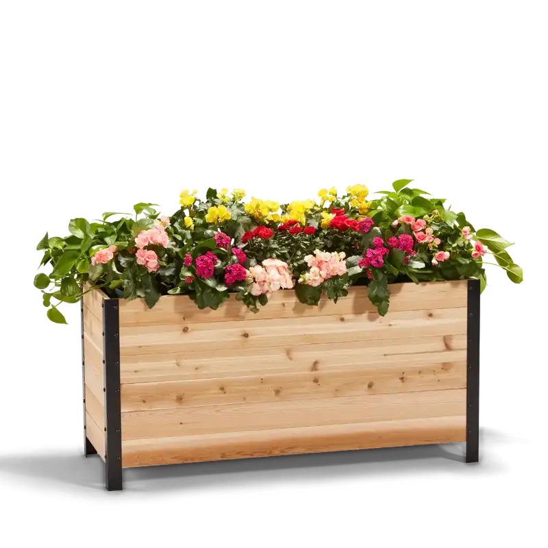 18" X 48" Wooden Planter Box – 24" Tall, Premium Select Grade 1