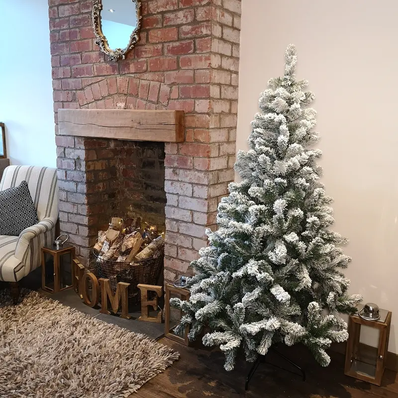 180Cm Hinged Snow-Flocked Imperial Pine Artificial Christmas Tree 1