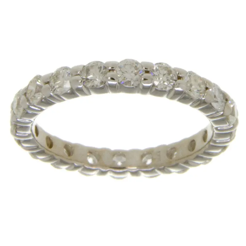 18K White Gold Diamond Eternity Band – 2-Carat Total Weight 1