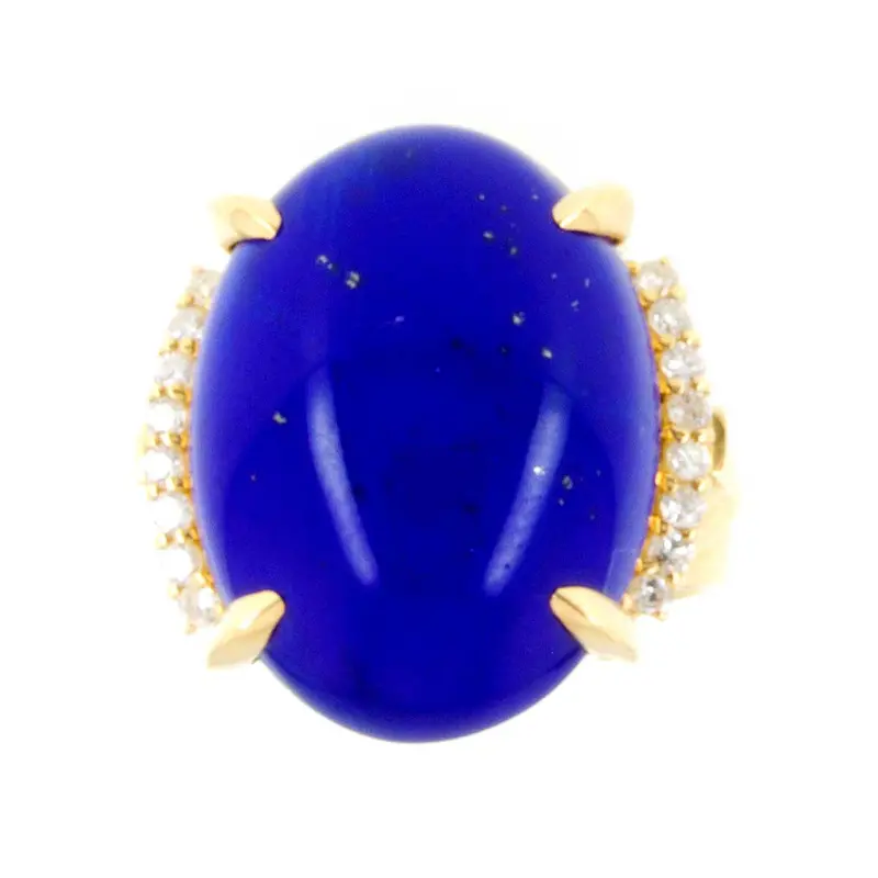 18Kt Gold Lapis Lazuli And Diamond Ring – 18.82 Carats 1