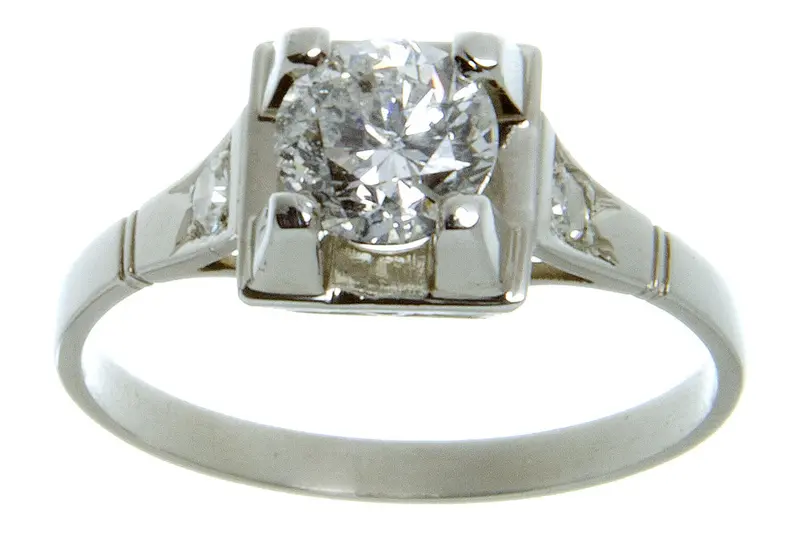 1950S Solitaire Diamond Engagement Ring (0.94Ct) 1