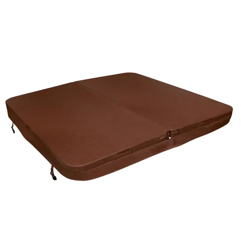 2.2-Metre Insulated Hot Tub Cover – Brown Finish 1