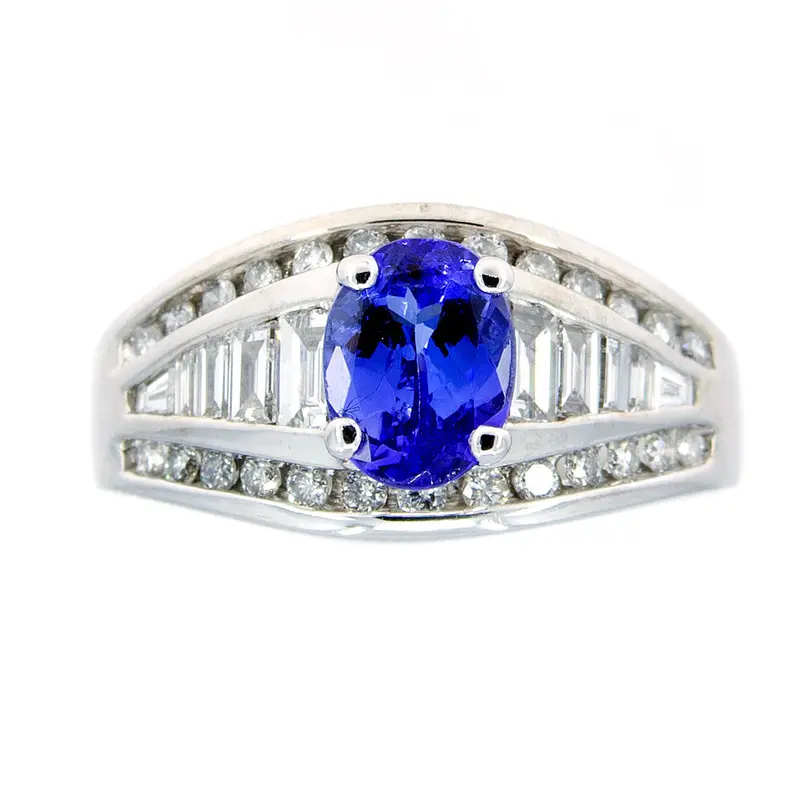 2.43 Carat Tanzanite And Diamond Statement Ring 1