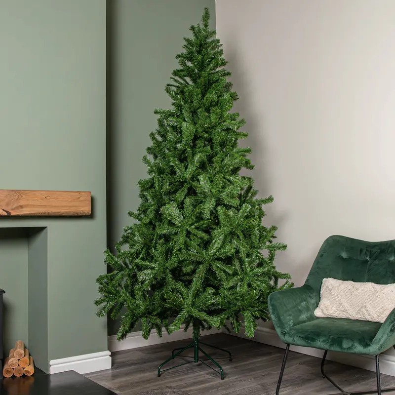 2.4M Colorado Spruce Artificial Christmas Tree – 1095 Lifelike Tips, Rich Green Hue 1