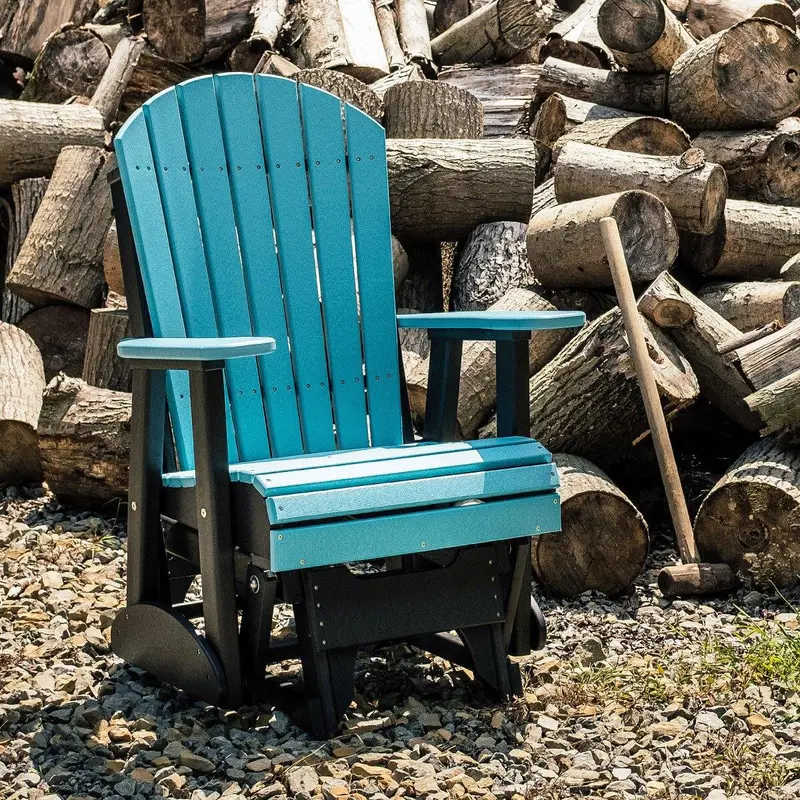2-Foot Poly Adirondack Glider – Amish Backyard Relaxation Chair 1