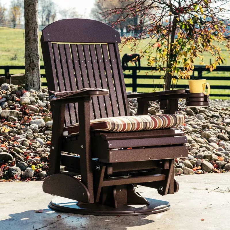 2-Foot Poly Classic Swivel Glider – Amish-Crafted Patio Rocker 1