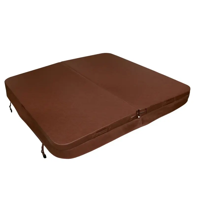 2-Metre Insulated Hot Tub Cover – Brown Finish 1