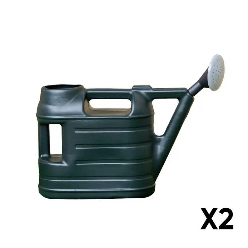 2-Pack Green Ward Garden Watering Cans – 6.5L Each With Rose Nozzle 1