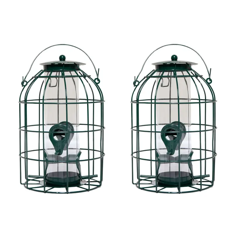 2-Pack Squirrel-Proof Wild Bird Seed Feeder Cages – Weather-Resistant Design 1