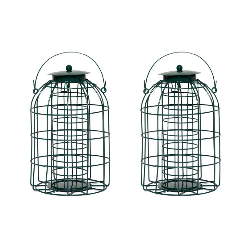 2-Pack Squirrel-Resistant Wild Bird Fat Ball Feeders For Garden Use 1
