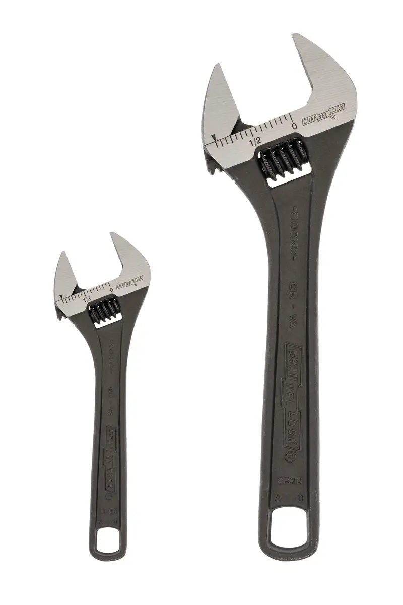 2-Piece Black Nickel Adjustable Wrench Set (806Nw & 810Nw, Ws-2N) 1