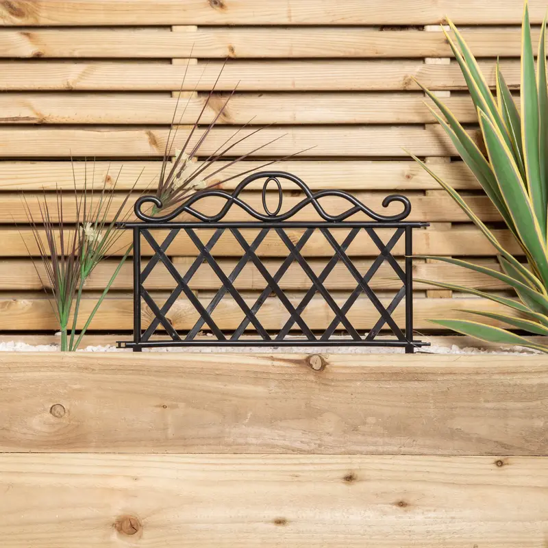 27Cm Black Plastic Landscape Edging Strip For Gardens And Pathways 1