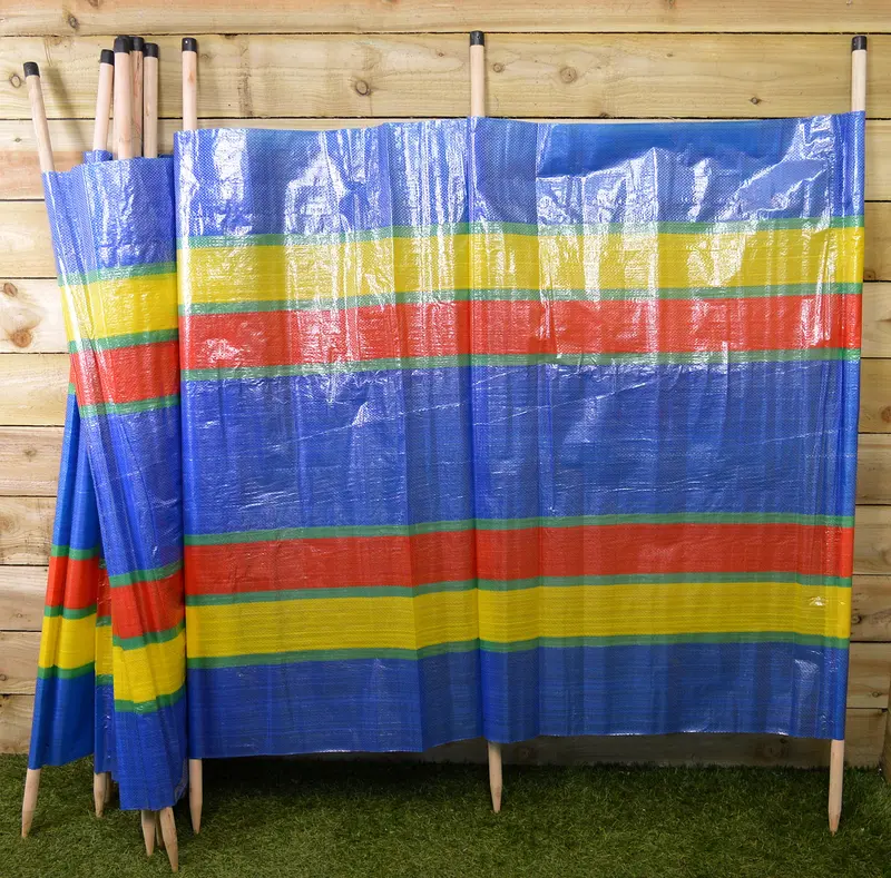 4.6M Windbreak For Beach Or Campsite – 8-Pole, 1M High Portable Shelter 1
