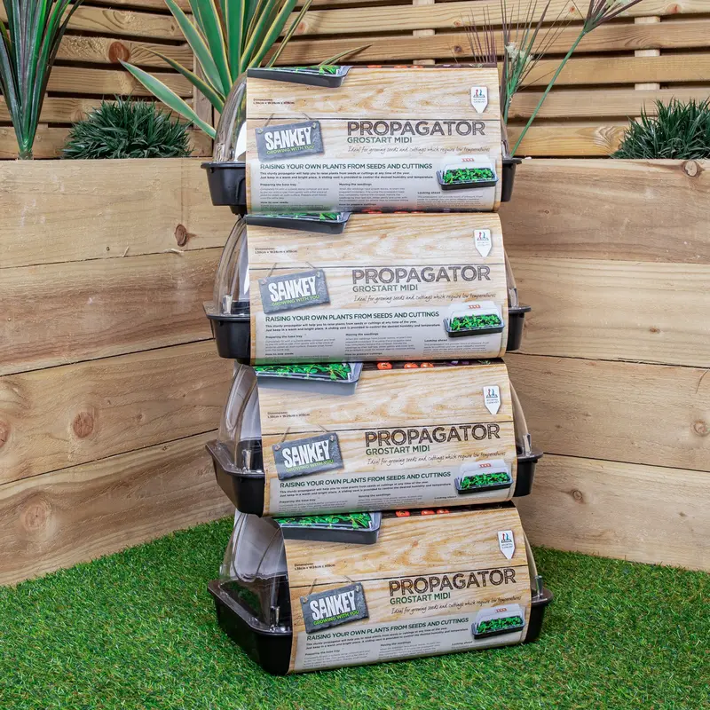 4-Pack 38Cm Grostart Midi Unheated Seed Propagator Tray For Garden Starters 1