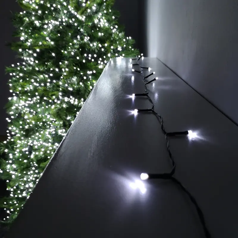 400-Led 40M Cool White Christmas String Lights – Battery-Powered With Timer, Indoor/Outdoor Use 1