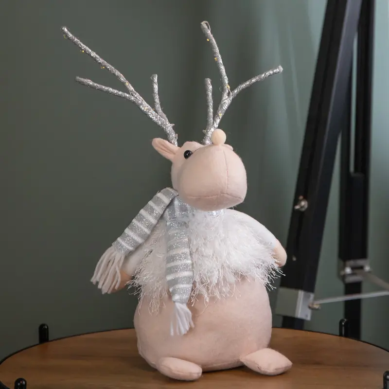 40Cm Soft-Touch Reindeer Figure With Illuminated Antlers 1