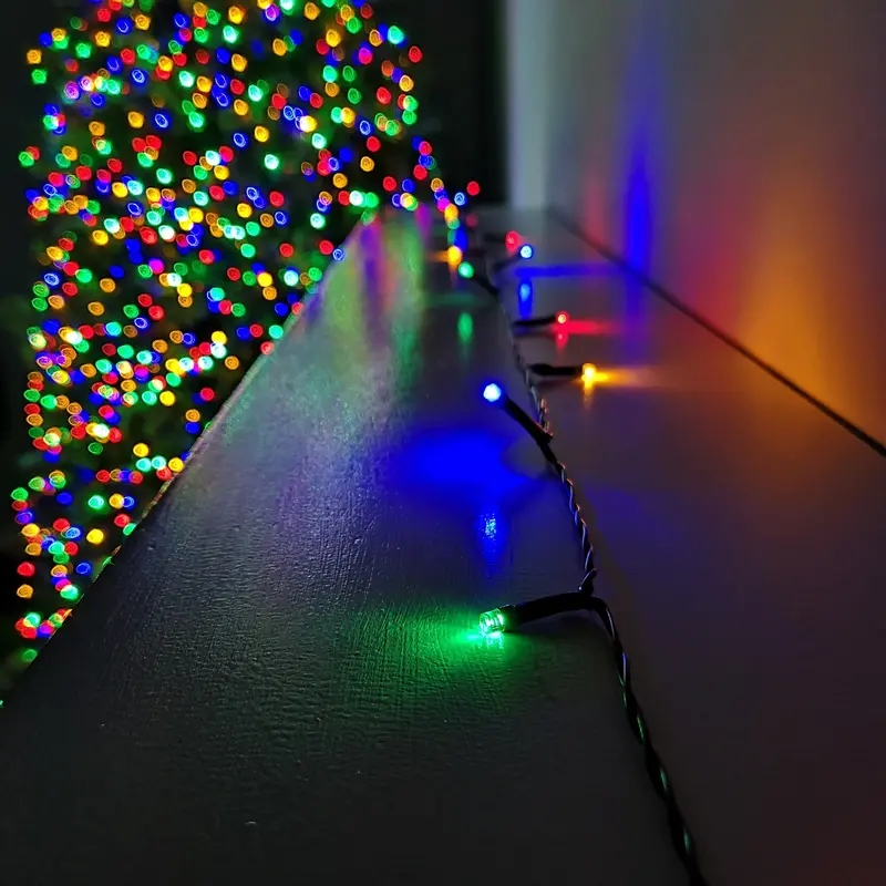 40M Dual-Purpose Led String Lights – 400 Warm White & Coloured Bulbs With Timer (2-Pack) 1