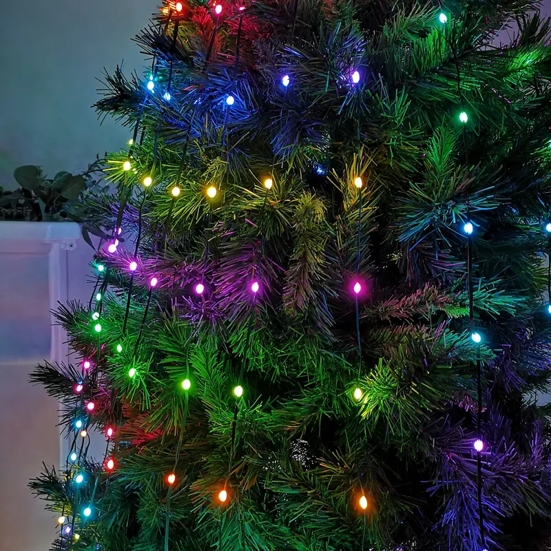 460-Led Digital Waterfall Christmas Lights – Color-Changing, Tree-Compatible (Up To 8Ft) 1
