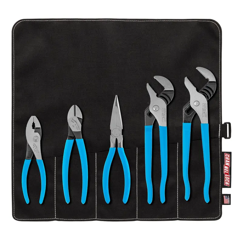 5-Piece Professional Pliers Kit With Carrying Tool Roll – Model Tool Roll-3 1