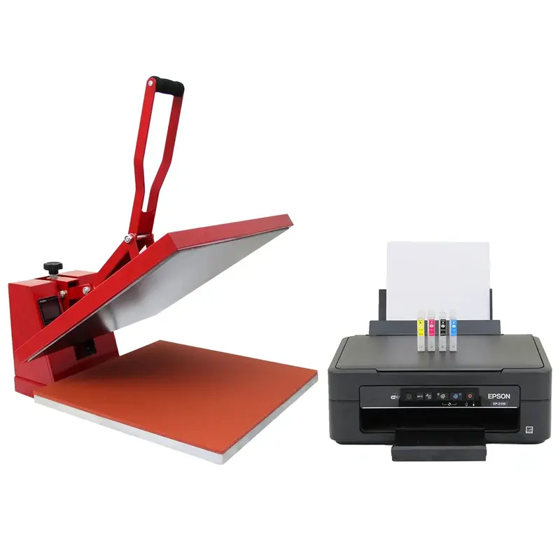 50Cm Clam-Style Heat Press Paired With Epson Sublimation Printer 1