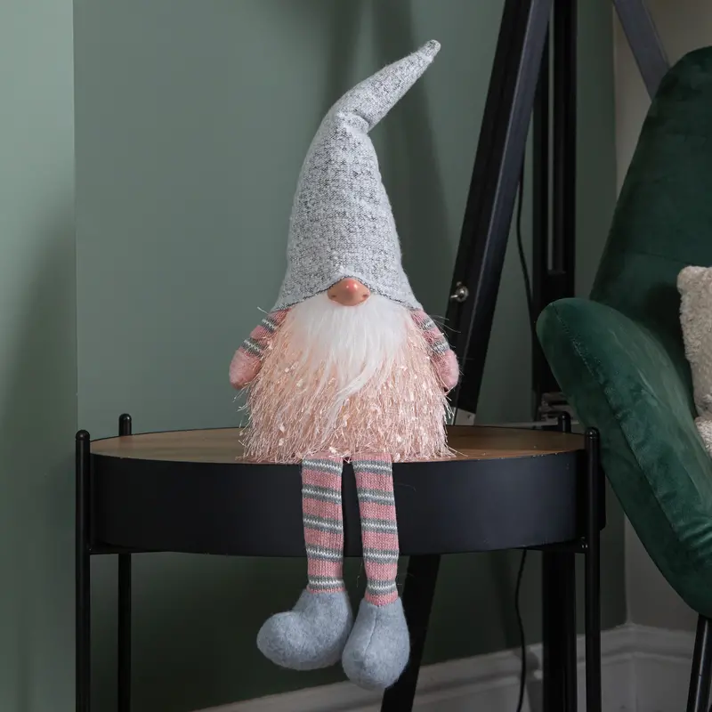 50Cm Glow-In-The-Dark Gonk Figurine – Grey Hat & Dangly Legs 1