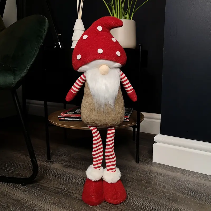 51Cm Standing Male Gonk Figure – Mushroom Hat, Festive Garden Or Indoor Decor 1