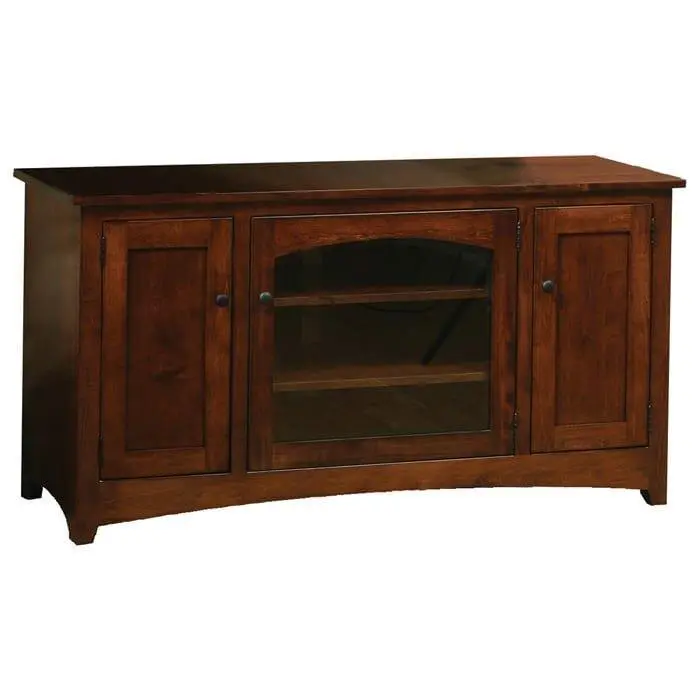 60" X 30" Modern Shaker Amish Tv Console With Adjustable Shelving 1