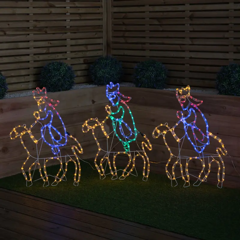 70Cm Three Wise Men Silhouette Rope Light – Festive Led Decoration 1