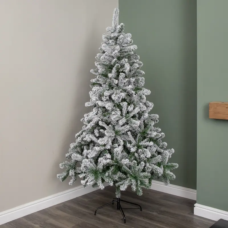 7Ft Snowy Imperial Pine Artificial Tree – Realistic Fir Texture With Metal Stand & Dense Branches 1