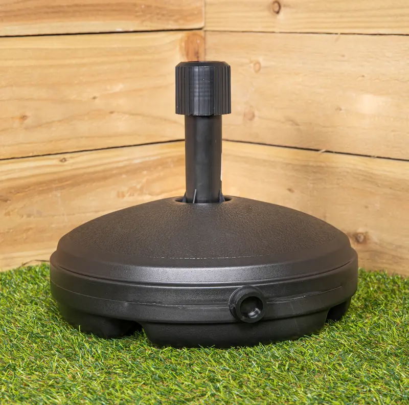 7Kg / 7L Adjustable Water-Filled Parasol Base In Black For Outdoor Stability 1