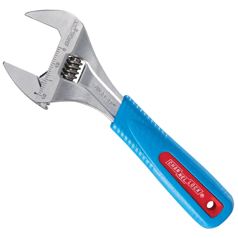 8-Inch Code Blue Wideazz Adjustable Wrench – Balanced Size For Versatile Use 1