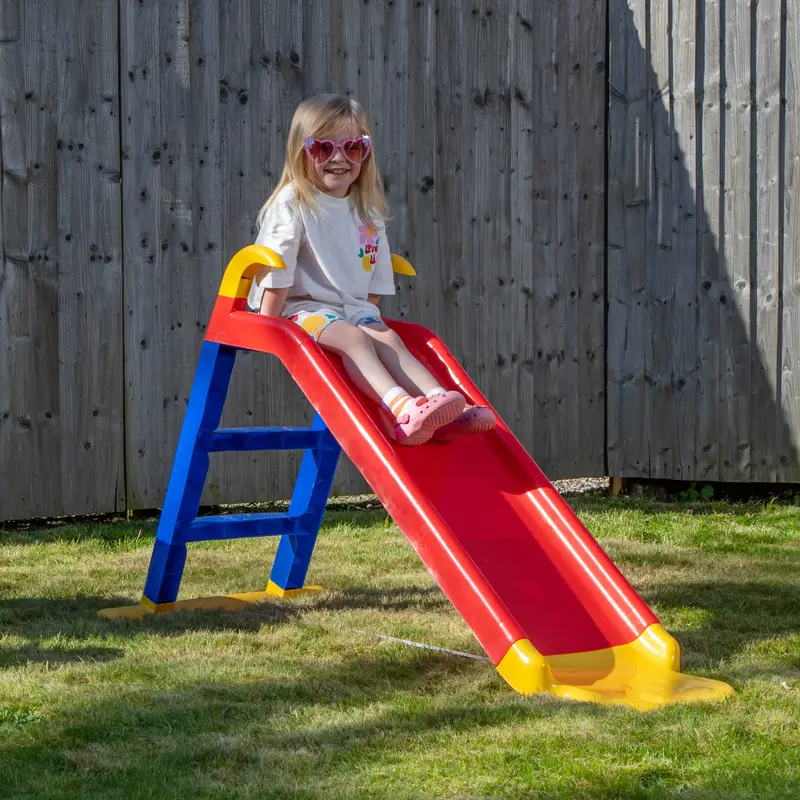 80Cm Freestanding Kids’ Plastic Slide With Ladder And Extension Kit 1