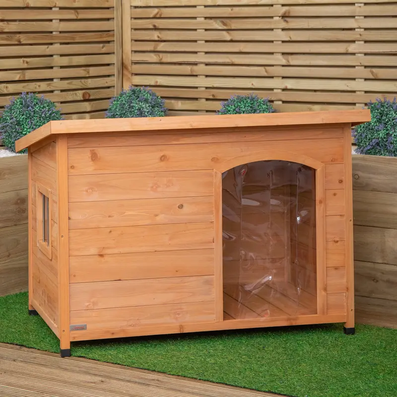 82Cm X 1.16M Wooden Outdoor Dog Kennel – Garden Dog House With Window And Sturdy Build 1