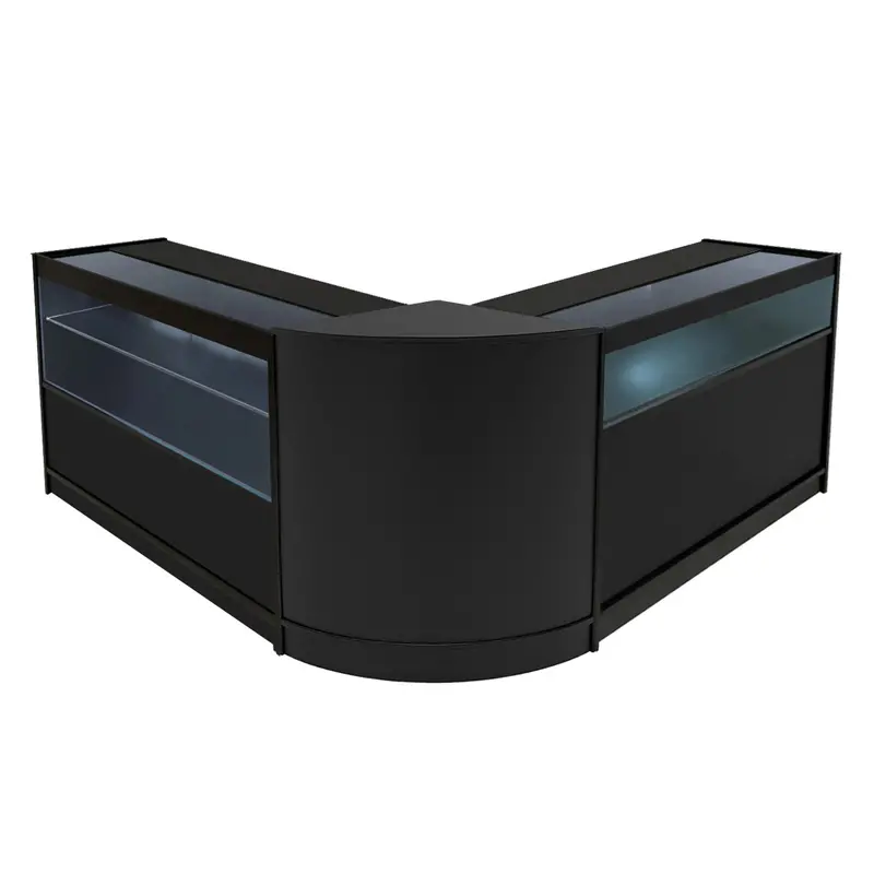 Adonis B1200 + C1200 + Cm60 Led Retail Counter Set – Matte Black 1
