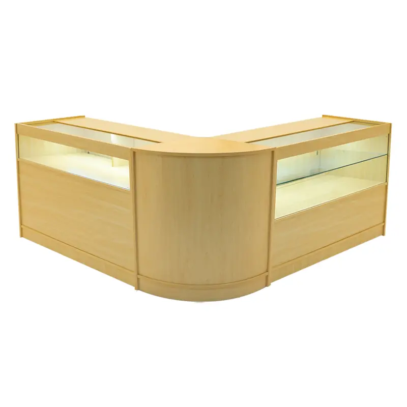Adonis B1200 + C1200 + Cm60 Led Retail Counter Set – Natural Maple 1
